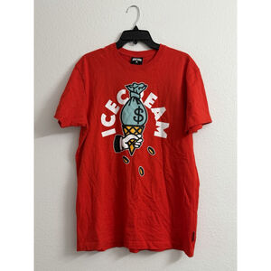 BBC Ice Cream Cash Rules T-Shirt Men’s Size M Red Billionaire Boys Club